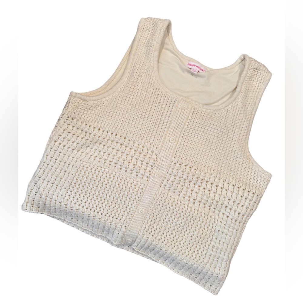 Girls Design History Cream Knit Top Size XL